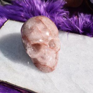 Natural Fire Quartz Skull